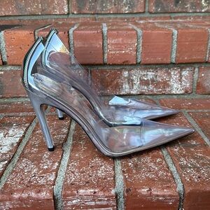 Good American Clear Lucite Cinderella Women's Pump Heels Size 9